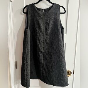 H&M Black Sleeveless Textured Dress